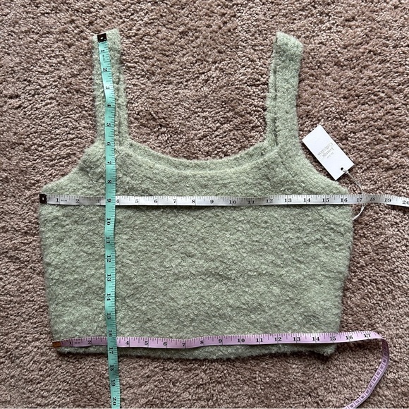 Abercrombie & Fitch Lounge Collection Sage Green Knit Boucle Tank NWT Medium - Picture 7 of 7